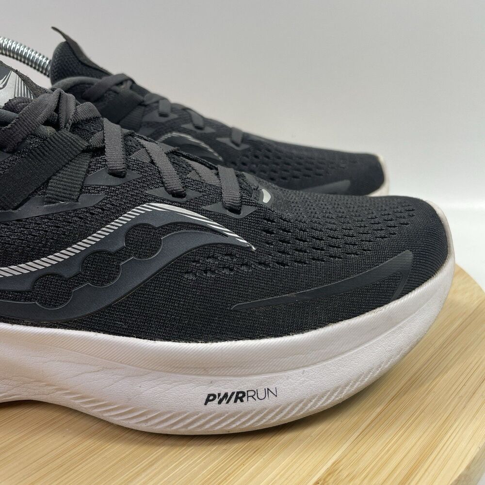 Saucony Ride 15 Women's Size 8.5 Running Shoes Comfort Black White S10729-05 - Picture 3 of 16